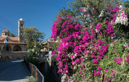 tochni village cyprus sunsetの写真素材