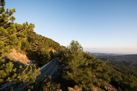 Troodos Mountain Sunset Cyprusの写真素材