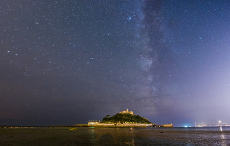 St Michael's Mount Milky Wayの写真素材