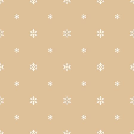Snowflake Simple Vector Seamless Pattern 1 goldのイラスト素材