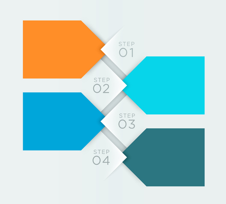 Infographic Template With Arrow Point Steps 1 to 4 Aのイラスト素材