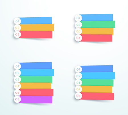 Vector Colorful Banner Steps Infographic Sets.のイラスト素材