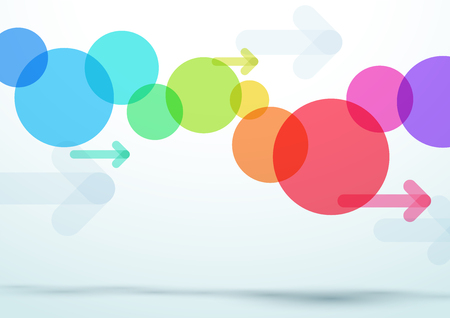 Abstract Vector Colorful Circle Arrow Backgroundのイラスト素材