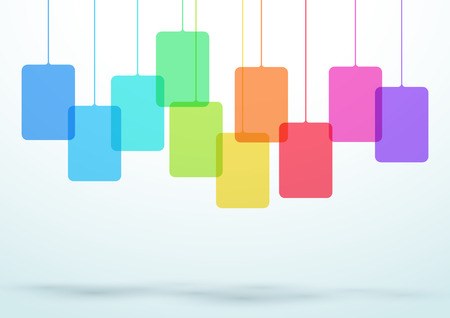 Abstract Vector Flat Colorful Box Signs Layout Designのイラスト素材