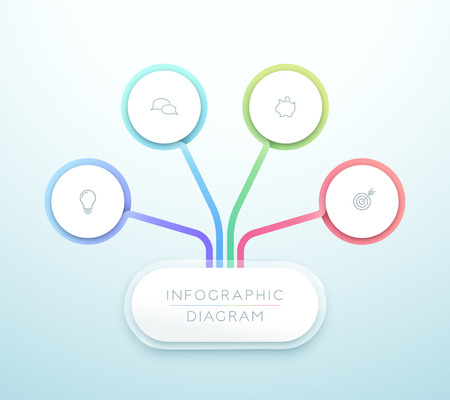 Business Chart 4 Step 3d Circle  Infographic Chartのイラスト素材