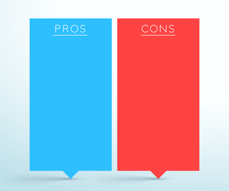 Pros and Cons 2 List Banners Infographic Templateのイラスト素材