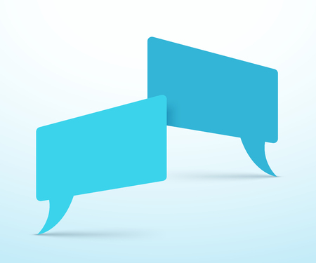 Vector Speech Bubbles 2 Overlapping Designのイラスト素材