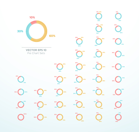 Pie Chart Vector Circle Diagram Infographic Percentageのイラスト素材