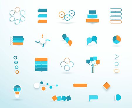 Infographic Elements Vector Big Set Template Optionsのイラスト素材