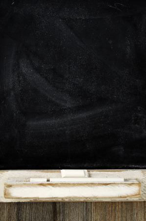 blank slate blackboard and chalk vertical の写真素材