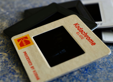 slide kodachrome with inscription processed by kodakのeditorial素材