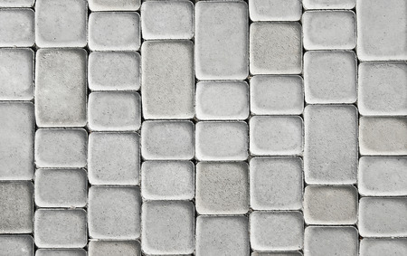 patterned paving tiles, cement brick floor の写真素材