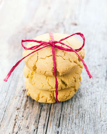 Christmas cookies with ribbon