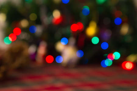 Multicolored defocused bokeh lights backgroundの写真素材