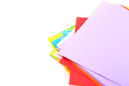 colorful paper on a white background