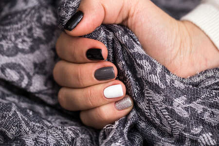 Women's hands with a stylish manicure