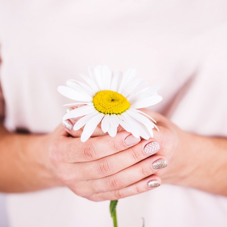 Manicure - Beauty treatment photo of nice manicured woman fingernails.の写真素材