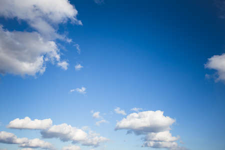 blue sky with cloud closeupの写真素材