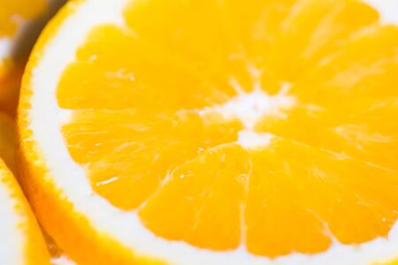 Orange background from slice of an orange fruit texture.の写真素材