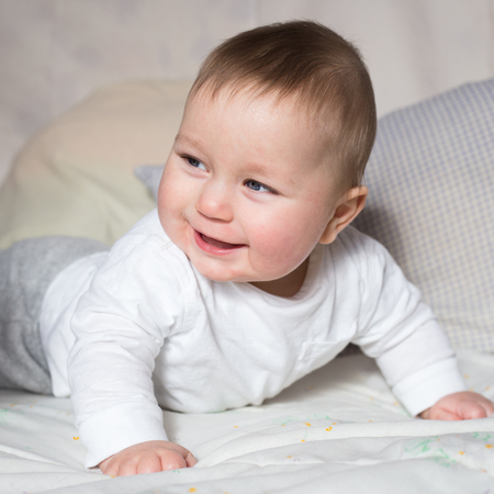 Portrait of cute newborn baby boy