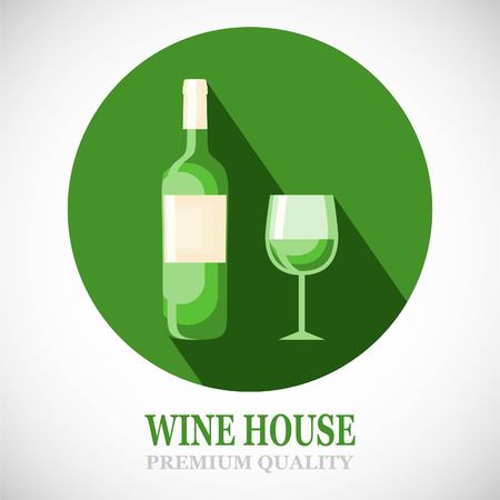 Wine house logo, label, banner, emblemのイラスト素材