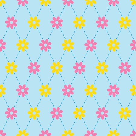 Floral vector seamless pattern. Flower abstract shape.のイラスト素材