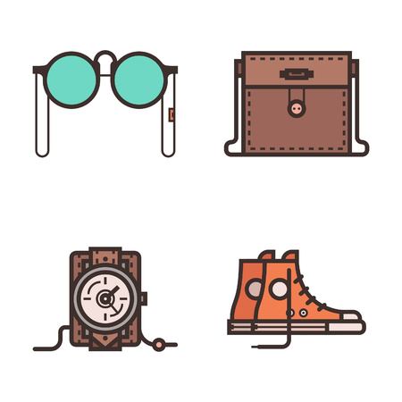 Set of the hipster accessoriesのイラスト素材