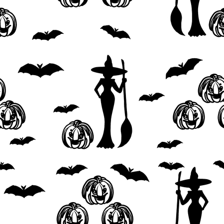 happy halloween patternのイラスト素材