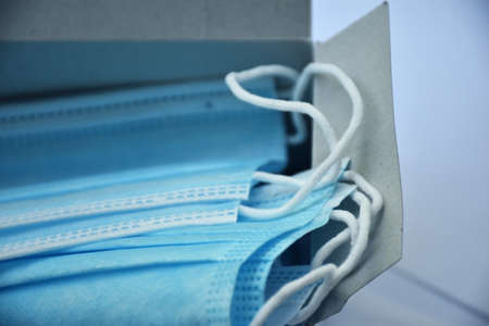 Research of the scientific journals. Documents with a bookmark on the shelfの写真素材