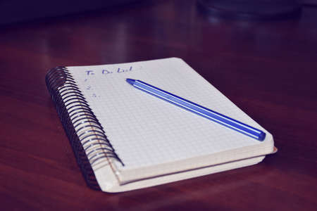 Research of the scientific journals. Documents with a bookmark on the shelfの写真素材