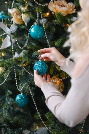 Christmas decorations on a New Yearの写真素材