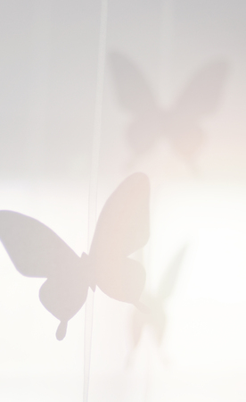 the decorative paper butterflies background. soft focusの写真素材