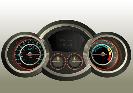 realistic control panel of the car or motorcycleのイラスト素材