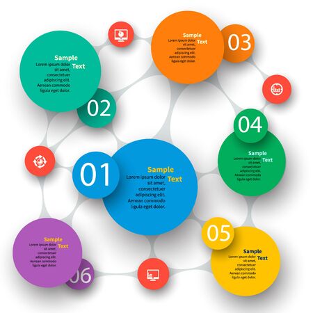 vector abstract 3d paper infographic elementsのイラスト素材