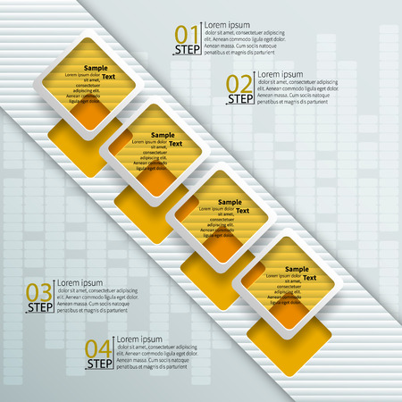 vector abstract 3d paper infographic elementsのイラスト素材