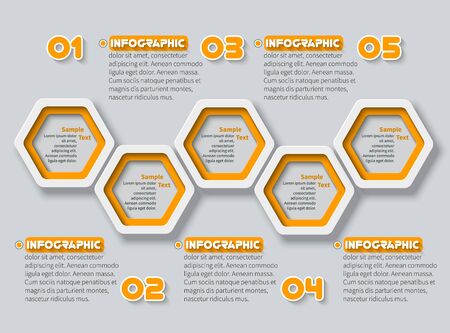 Honeycomb design infographicsのイラスト素材
