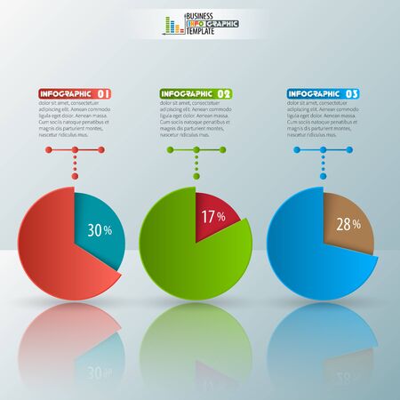 vector abstract 3d paper infographic elements.Circular infographicsのイラスト素材