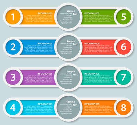 vector abstract 3d paper infographic elements.Business infographicsのイラスト素材