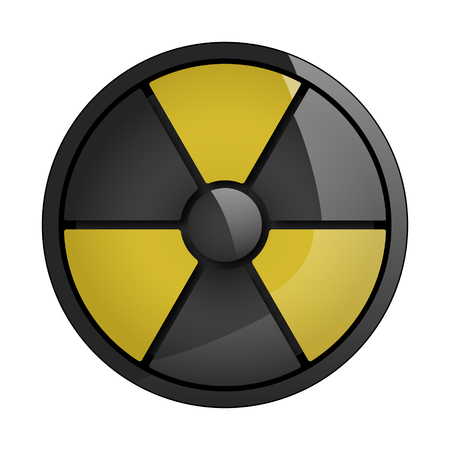 Radiation Round Sign isolated on white background. Vector illustrationのイラスト素材