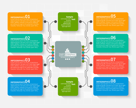 vector abstract 3d paper infographic elements.Business infographics.Element for infographic chartのイラスト素材