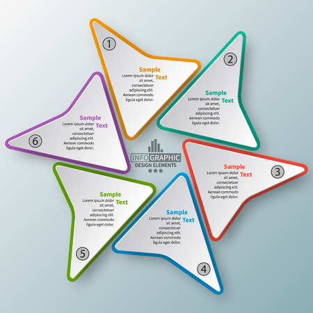 vector abstract 3d paper infographic elements.Circular infographicsのイラスト素材