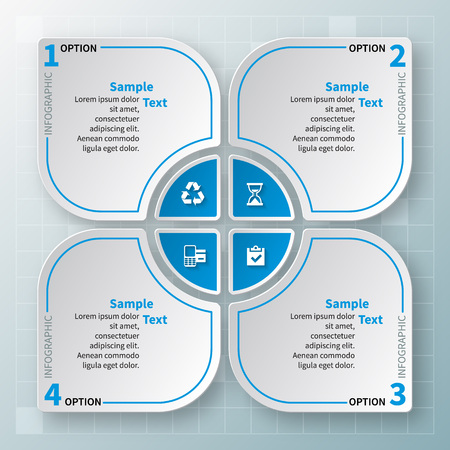 vector abstract 3d paper infographic elements.Business infographicsのイラスト素材