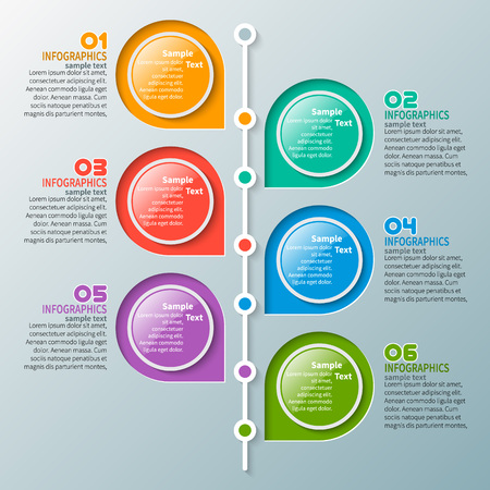 vector abstract 3d paper infographic elements.Business infographicsのイラスト素材