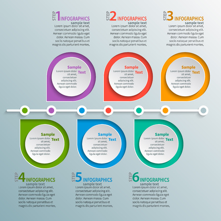 vector abstract 3d paper infographic elements.Business infographicsのイラスト素材