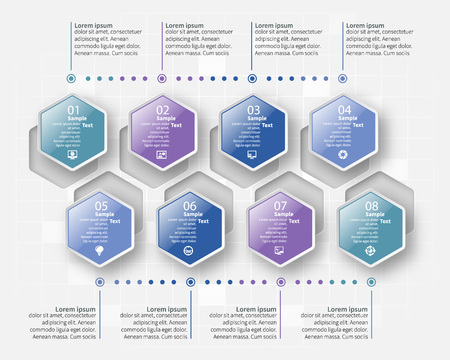 vector abstract 3d paper infographic elements.Circular infographicsのイラスト素材