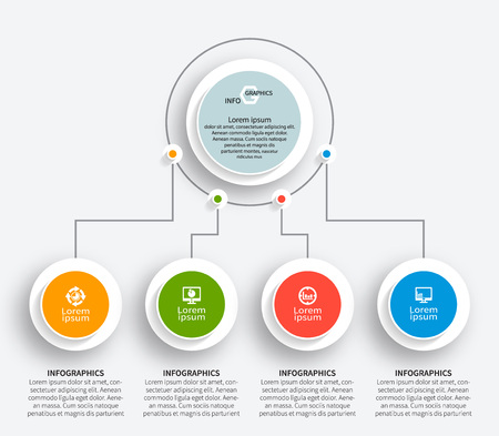 vector abstract 3d paper infographic elements.Business infographicsのイラスト素材