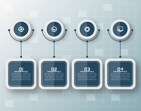 vector abstract 3d paper infographic elements.Business infographicsのイラスト素材