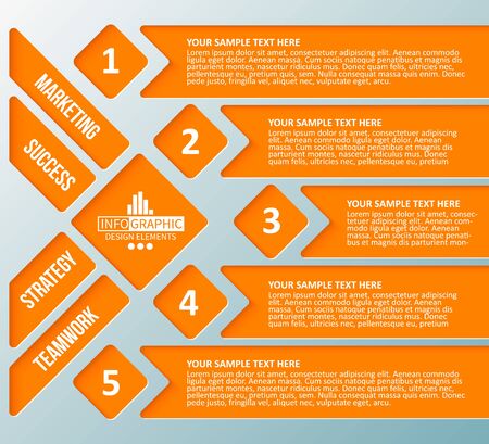 vector abstract 3d paper infographic elements.Business infographicsのイラスト素材