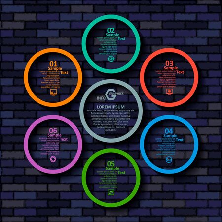 vector abstract 3d paper infographic elements.Circular infographicsのイラスト素材