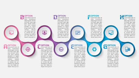 vector abstract 3d paper infographic elements.Business infographicsのイラスト素材